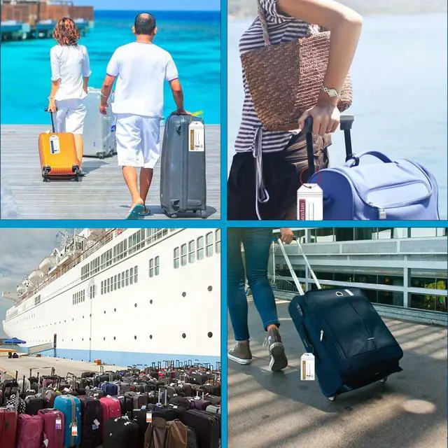 Alt view image 5 of 6 - 6 Pcs Holland America Cruise Luggage Tag Holders, Zip Seal Clear Cruise Luggage Tag Holder with Steel Loops Fits for Holland America & Carnival Cruise Essentials Must Haves 2025-2026 (6 Holders)