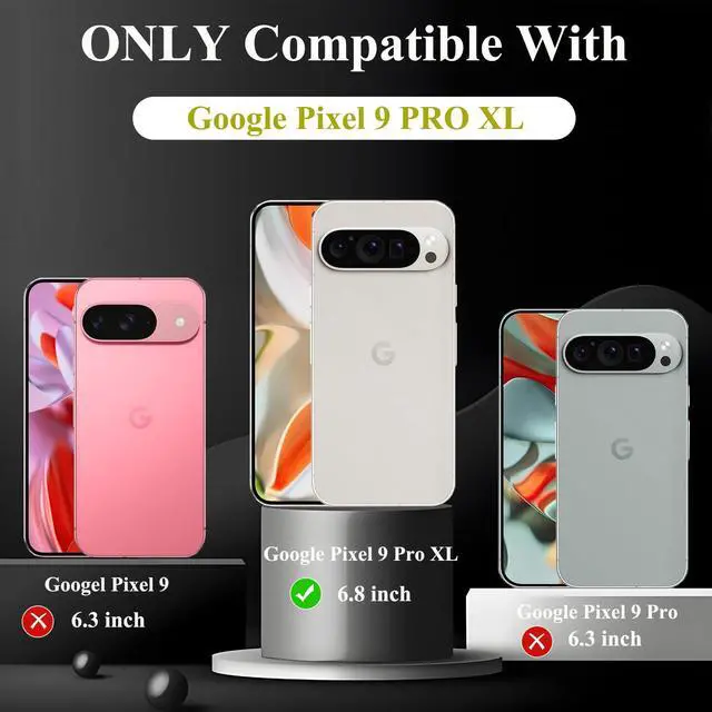 Alt view image 2 of 7 - for Google Pixel 9 Pro XL Slim Case, Rugged Anti-Drop Shockproof Scratch Protective Thin Transparent Cell Phone Cover-Crystal Clear