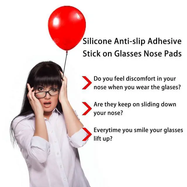 Alt view image 2 of 6 - Soft Foam Eyeglasses Nose Pads Self Adhesive Non Slip Nose Pads for Glasses Anti Slip Eyeglass Nose Pads for Plastic Frames Glasses Sunglasses 12 Pairs