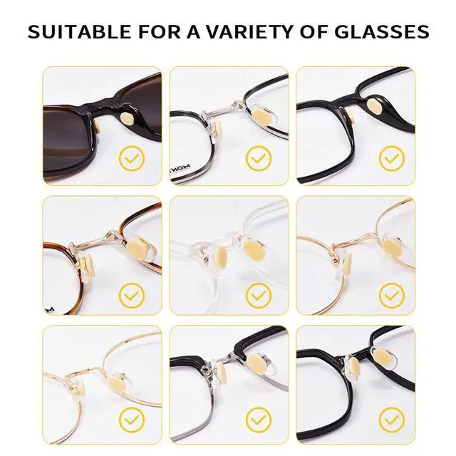 Alt view image 6 of 6 - Soft Foam Eyeglasses Nose Pads Self Adhesive Non Slip Nose Pads for Glasses Anti Slip Eyeglass Nose Pads for Plastic Frames Glasses Sunglasses 12 Pairs
