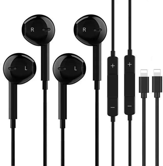 Main image of iPhone Wired Earbuds 2 Pack with Microphone and Volume Control, in-Ear