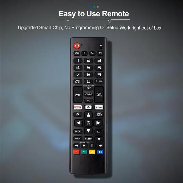 Alt view image 3 of 6 - Universal Remote Control for All LG Smart TV Replacement LED OLED UHD LCD Plasma Magic Webos 3D 4K AKB75095307 AKB75375604 AKB75675304 AKB74915305 AKB76037601 AKB75855501 AKB76040302-2 Year Warranty