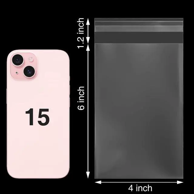 Alt view image 2 of 7 - 240Pcs 4x6 Inch Clear Self Sealing Cellophane Bags, 2 Mil Thick