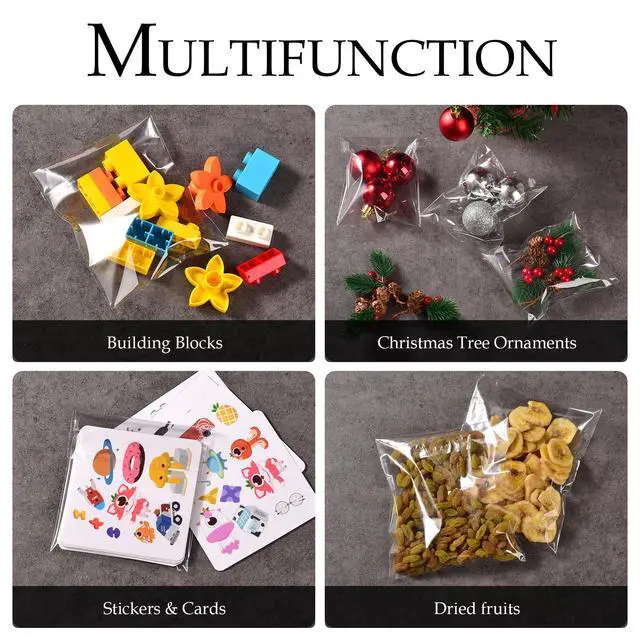 Alt view image 6 of 6 - 300 PCS 4x6 Inches Clear Self Sealing Cellophane Bags, Resealable Cookie Bags, Candy and Products