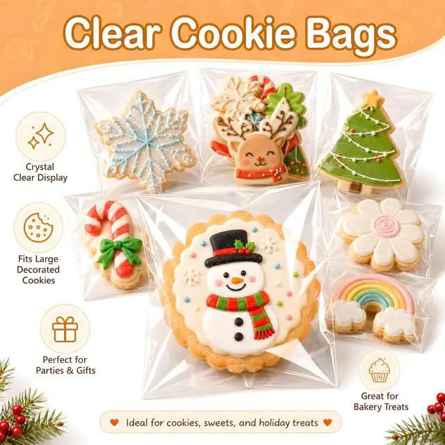 Alt view image 2 of 7 - 4x6 in Small Clear Cellophane Treat Bags, Self-Sealing, 100 Pcs