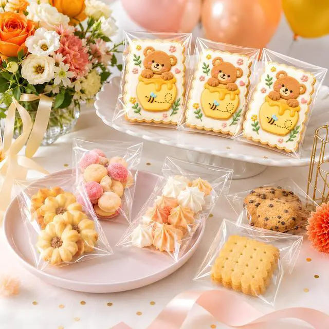 Alt view image 4 of 7 - 4x6 in Small Clear Cellophane Treat Bags, Self-Sealing, 100 Pcs