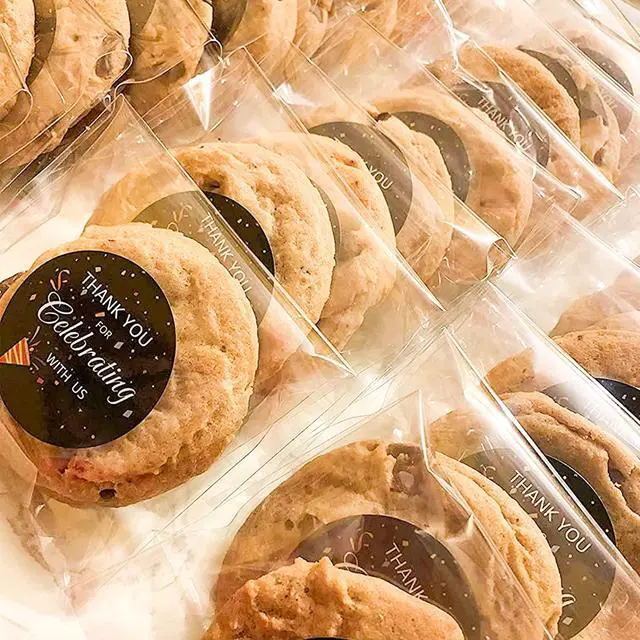 Alt view image 3 of 6 - Cookie Bags Cellophane Clear Individual Treat for Cookies, 5x6 Inch Gift Giving Packaging, 100PCS Plastic Self Adhesive Wrappers Candy Bag