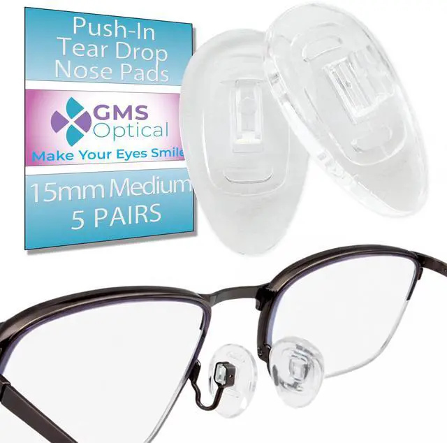 Main image of Pads Teardrop 15mm Medium, 5 Pairs Nose Pads for Glasses