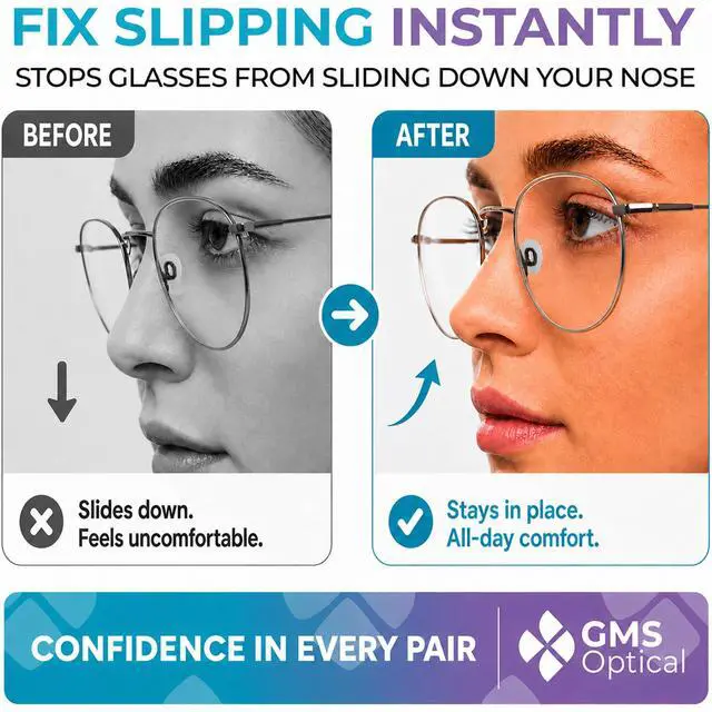 Alt view image 4 of 7 - Pads Teardrop 15mm Medium, 5 Pairs Nose Pads for Glasses