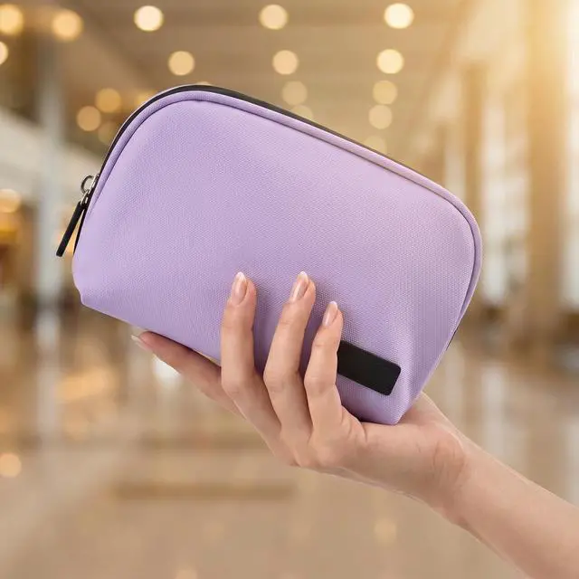 Alt view image 4 of 7 - Electronics Organizer Travel Case, Waterproof Cable Organizer Bag, Tech Pouch Accessories Carry Case, Travel Essentials for Cord, Cable, Charger, Phone, Power Bank, SD Card, Earphone, Purple