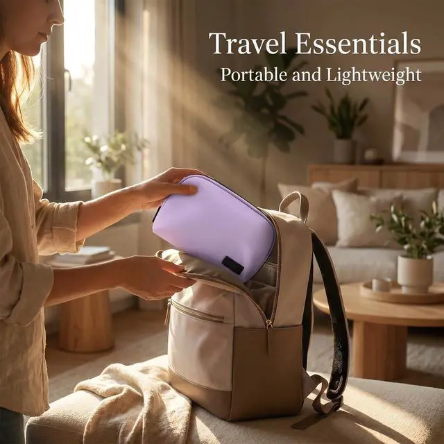 Alt view image 6 of 7 - Electronics Organizer Travel Case, Waterproof Cable Organizer Bag, Tech Pouch Accessories Carry Case, Travel Essentials for Cord, Cable, Charger, Phone, Power Bank, SD Card, Earphone, Purple