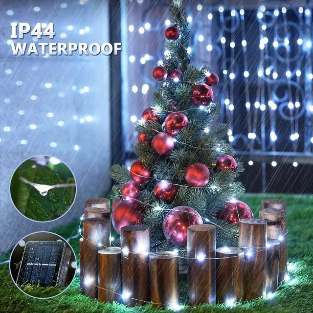 Alt view image 6 of 7 - 2 Pack Solar String Lights Outdoor Total 66FT 200LED Fairy Lights