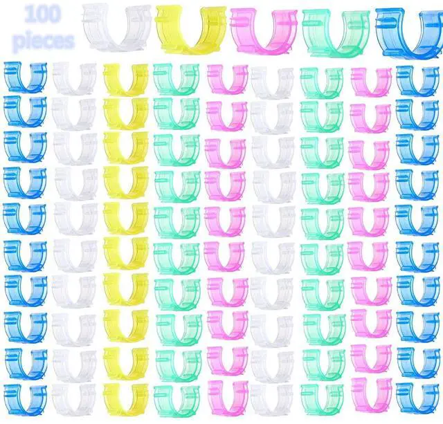 Main image of 100 Pcs Sewing Bobbin Clips,Plastic Bobbins Small Clip Accessory Thread Clips Holder Sewing Tool(5 Colors)