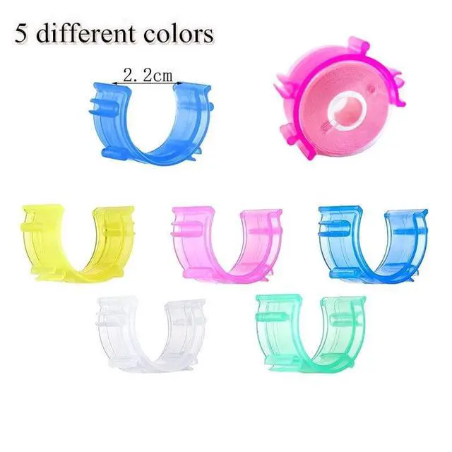 Alt view image 2 of 5 - 100 Pcs Sewing Bobbin Clips,Plastic Bobbins Small Clip Accessory Thread Clips Holder Sewing Tool(5 Colors)
