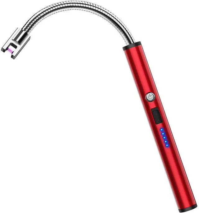 Main image of Electric Candle Lighter, Windproof Rechargeable Long Lighters, Red