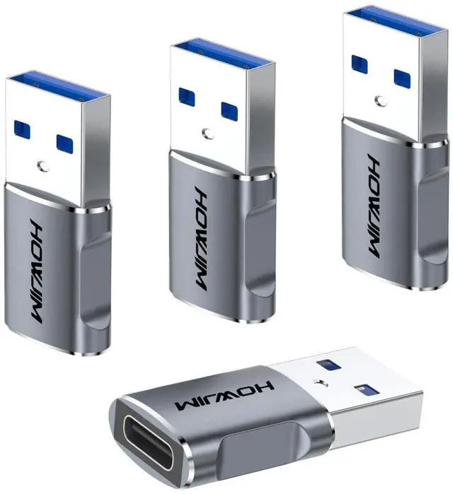 Main image of USB to USB C Adapter 4 Pack,USB C Female to Male Adapter OTG Adapter