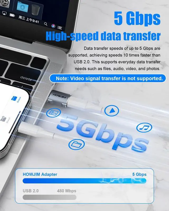 Alt view image 3 of 7 - USB to USB C Adapter 4 Pack,USB C Female to Male Adapter OTG Adapter