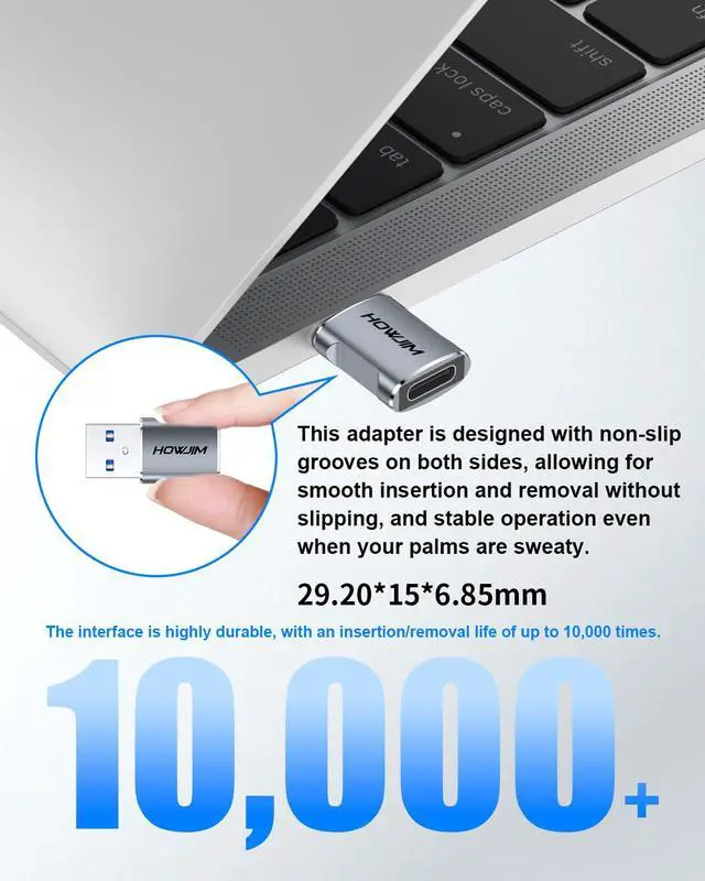 Alt view image 4 of 7 - USB to USB C Adapter 4 Pack,USB C Female to Male Adapter OTG Adapter
