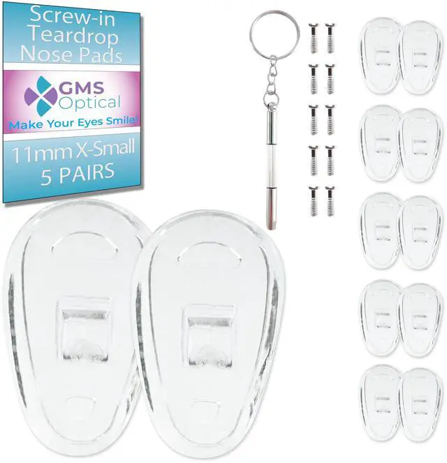 Main image of Nose Pads Teardrop 11mm Small 5 Pairs Nose Pads for Glasses