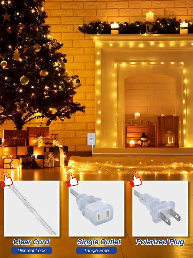 Alt view image 5 of 7 - Clear Extension Cord Indoor Thin 6FT, 2 Prong Polarized Power Cable