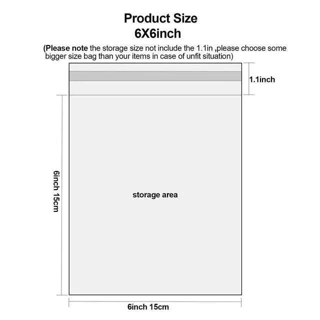 Alt view image 2 of 7 - 200 pcs Clear 6x6 inch Resealable Cello Cellophane Treat Bags Self Adhesive Cookie Candy Bags Opp Self Sealing Plastic Gift Bags Party Favor Bags 1.4 Mil for Bakery Crafts Candles