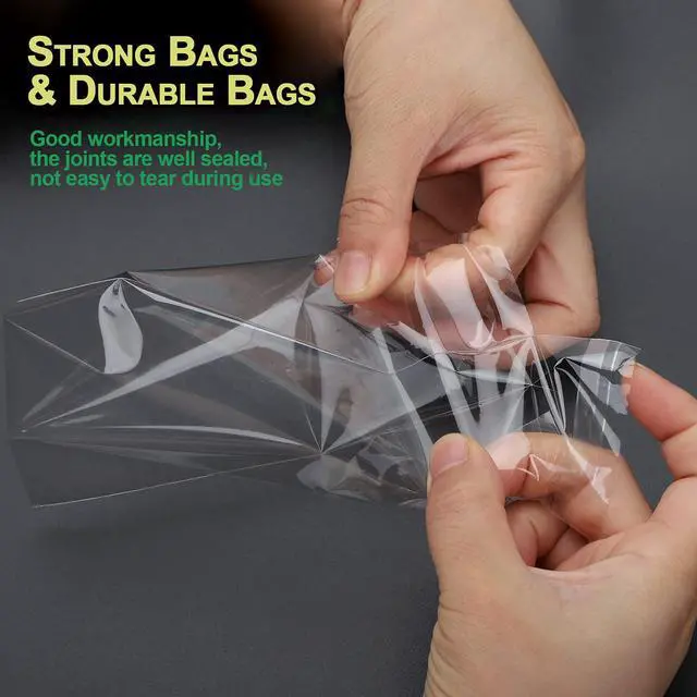 Alt view image 4 of 7 - 200 pcs Clear 6x6 inch Resealable Cello Cellophane Treat Bags Self Adhesive Cookie Candy Bags Opp Self Sealing Plastic Gift Bags Party Favor Bags 1.4 Mil for Bakery Crafts Candles