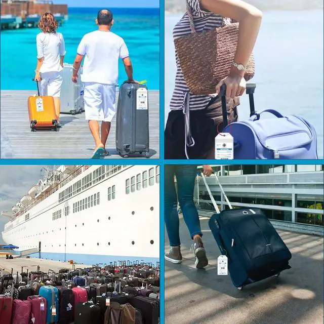 Alt view image 6 of 6 - MSC Cruise Luggage Tag Holders, Waterpoof MSC Cruise Luggage Tag Holder Fits for MSC & Carnival Cruise Line Ship Tags, Cruise Essentials Must Haves 2025-2026 (8 Pcs with 7 Colors)