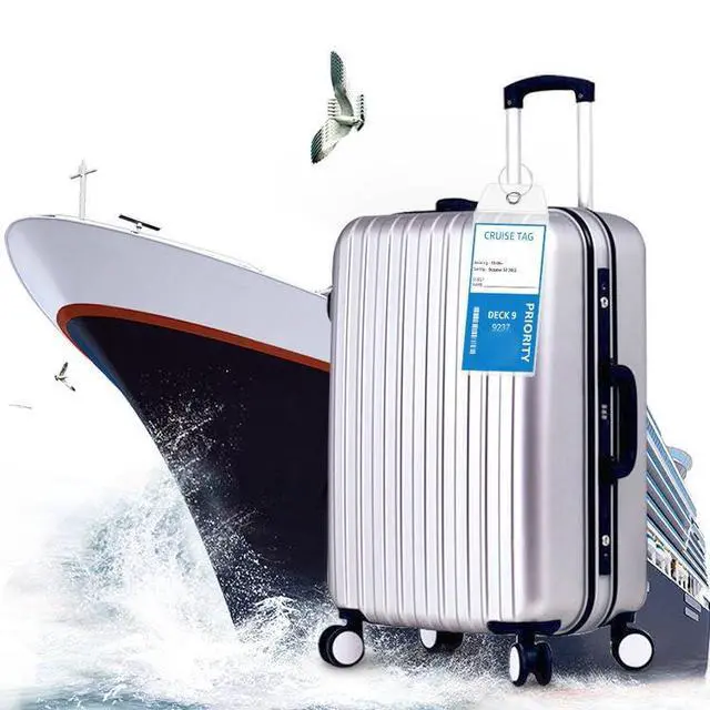 Alt view image 2 of 3 - Cruise Luggage Tag Holders,10 Pack, Clear, Waterproof, Wide Zip Seal, for Carnival, Norwegian, Princess & MSC Cruises