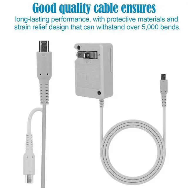 Alt view image 4 of 7 - Charger for 3DS with 2 Stylus Pens, AC Wall Adapter Game Charger for Dsi Ndsi 3DS 3DSXL New 3Dsll 2DS Dsixl