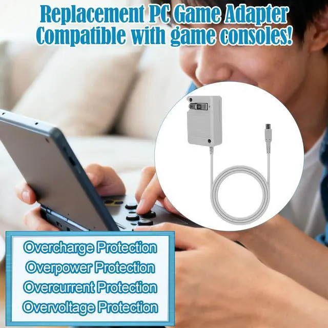 Alt view image 6 of 7 - Charger for 3DS with 2 Stylus Pens, AC Wall Adapter Game Charger for Dsi Ndsi 3DS 3DSXL New 3Dsll 2DS Dsixl
