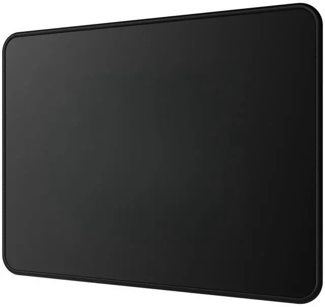 Main image of Mouse Pad with Stitched Edge, Non-Slip Rubber Base, Comfortable Cloth, Washable Mousepad for Gaming, Computers, Laptop, Office, Work, Home, 11.5 x 9 inch, Black