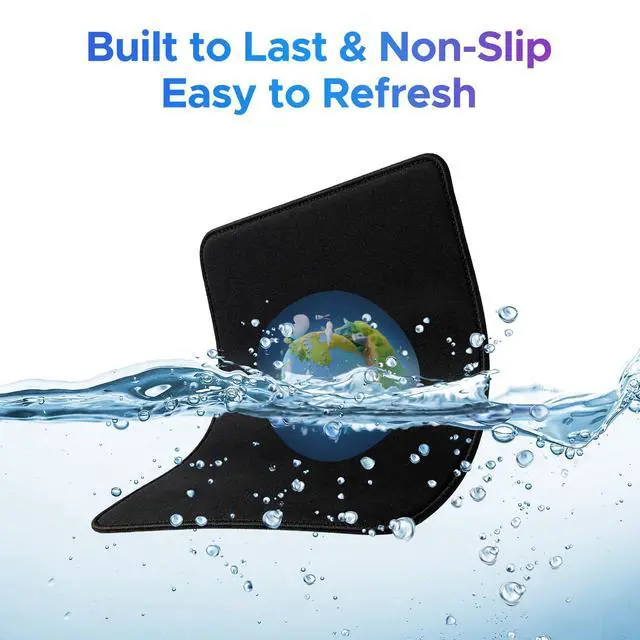 Alt view image 4 of 7 - Mouse Pad with Stitched Edge, Non-Slip Rubber Base, Comfortable Cloth, Washable Mousepad for Gaming, Computers, Laptop, Office, Work, Home, 11.5 x 9 inch, Black