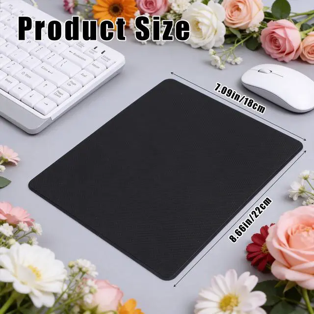 Alt view image 2 of 7 - Hard Metal Mouse Pad for Desk, Aluminum Mouse Pad with Stable Rubber Base, Firm Mousepad Gaming Mousepad No Smell Waterproof Fast and Accurate Mouses Control for Travel and Home Office (Black)