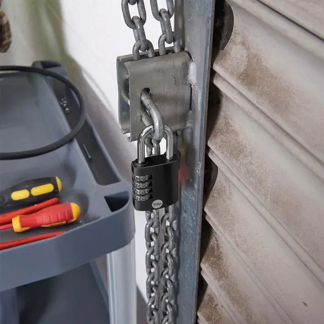 Alt view image 2 of 3 - 2 Pack 4 Digit Combination Lock Outdoor Waterproof Padlock for School Gym Locker, Sports Locker, Fence, Toolbox, Gate, Case, Hasp Storage (Black)
