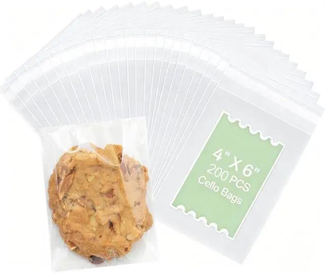 Main image of 4x6 Clear Self Seal Cellophane Bags, 200Pcs