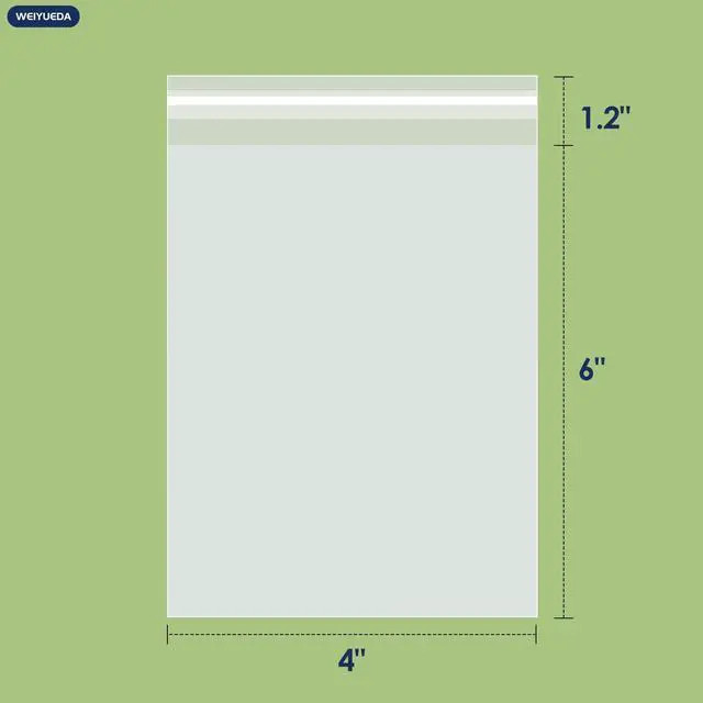 Alt view image 2 of 7 - 4x6 Clear Self Seal Cellophane Bags, 200Pcs