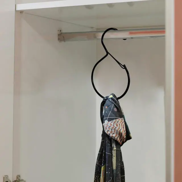 Alt view image 6 of 7 - 4 Pack Belt HangerBelt Organizer for Closet Space SaverCloset Hanger Organizer for Belts,Ties,Scarves Storage Accessory