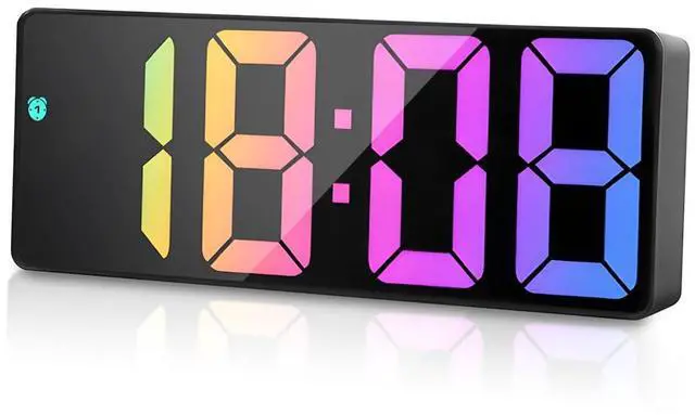 Main image of Digital Alarm Clock, LED Clock with Big Display, Bedside Alarm Clock, Battery Powered Clock, Alarm Clock with Snooze Temperature Date Brightness Adjustable Voice Control for Home Office