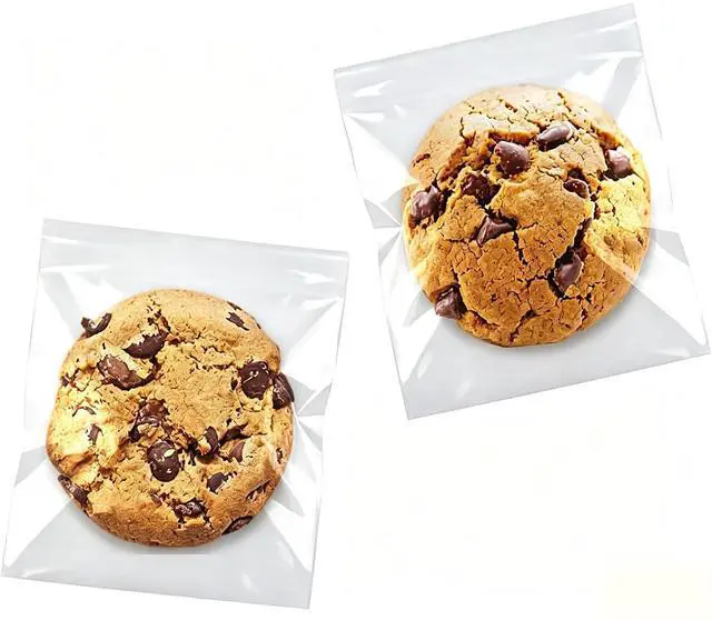 Main image of Cookie Bags with Seal, 200 Pcs 5x6 Inch Clear Self Sealing Cellophane Bags for Cookie Packaging Resealable Cello Treat Bag Plastic Individual Cookies Bag for Gift Giving Favors Candy Wrappers