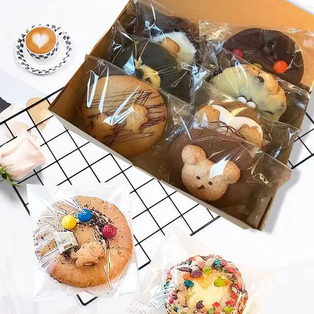 Alt view image 3 of 7 - Cookie Bags with Seal, 200 Pcs 5x6 Inch Clear Self Sealing Cellophane Bags for Cookie Packaging Resealable Cello Treat Bag Plastic Individual Cookies Bag for Gift Giving Favors Candy Wrappers