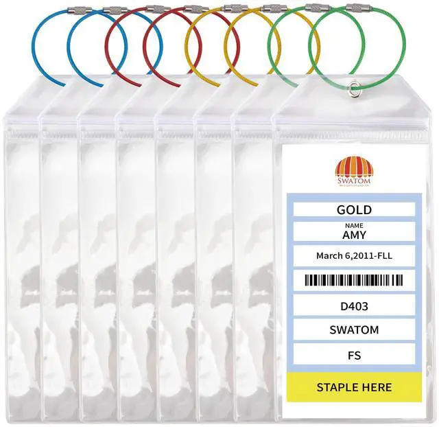 Main image of Cruise Luggage Tags Holder for Carnival, NCL, Princess & MSC 8 Pack Waterproof Clear Cruise Luggage for Suitcases Bag Tags 2025 & 2026 Cruise Ships Essential