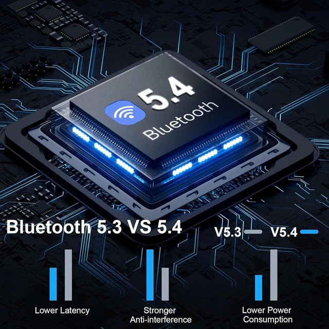 Alt view image 2 of 7 - Wireless Earbuds, Bluetooth 5.4 Headphones 50H Playtime Ear Buds Earphones IP7 Waterproof with 4 ENC Mics, HiFi Deep Bass, LED Display Fast Charging, 2026 in-Ear Headphones for Sports & Outdoor