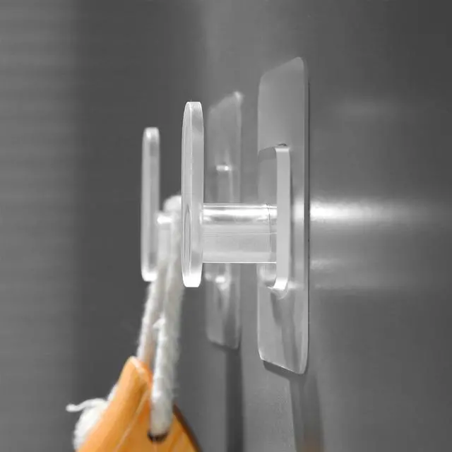 Alt view image 3 of 7 - Drill Free Wall Hooks for Towels & Robe, 10 Pack, Adhesion - Shower Hanger Hook Stick on Wall for Bathroom