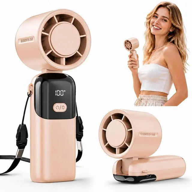 Main image of 5000mAh Portable Handheld Fan, USB-C Rechargeable Mini Fan with 100 Speeds