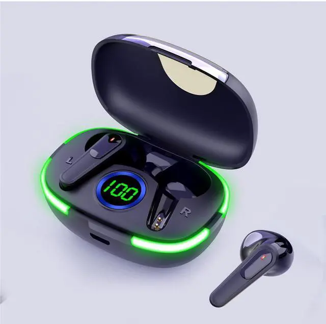Alt view image 7 of 7 - Wireless Earbuds Bluetooth Headphones 50H Playback Touch Control Noise Cancellation LED Power Display Charging Case IPX7 Waterproof Earphones with Mic Headset Gym Work