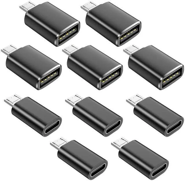 Main image of 10 Pack USB C to Micro USB Adapter&USB to Micro USB Adapter
