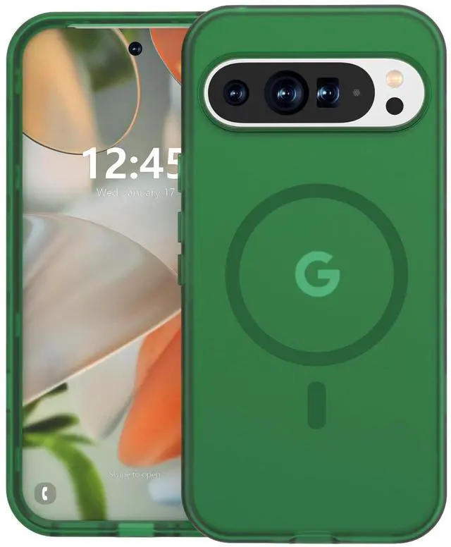 Main image of for Google Pixel 9 Pro XL Case,Magnetic Matte Shockproof Deep Green