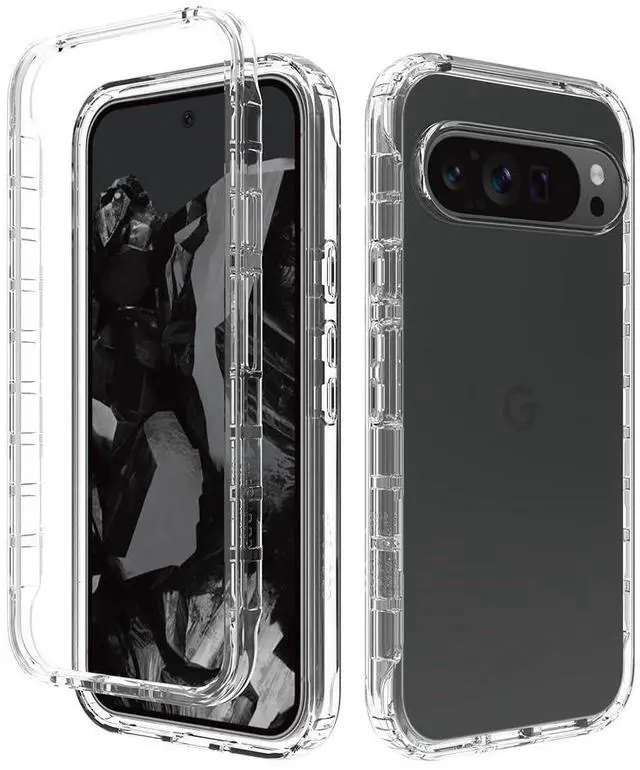 Main image of for Google Pixel 9 Pro XL Case Hybrid Drop Protection Clear Case Heavy Duty Hard Rugged Anti-Slip Bumper Anti-Scratch Armor Protective Phone Cover Transparent