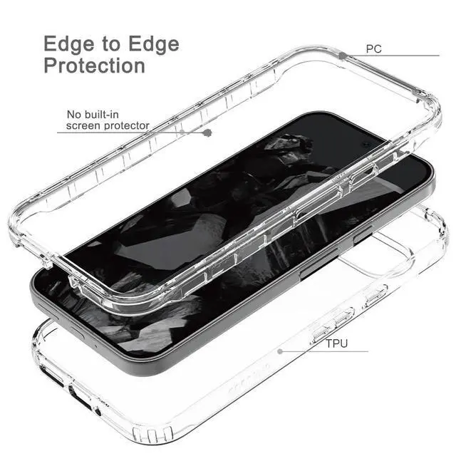 Alt view image 5 of 6 - for Google Pixel 9 Pro XL Case Hybrid Drop Protection Clear Case Heavy Duty Hard Rugged Anti-Slip Bumper Anti-Scratch Armor Protective Phone Cover Transparent
