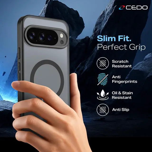 Alt view image 7 of 7 - Magnetic Kickstand Case for Google Pixel 9 Pro XL /10 Pro XL Black